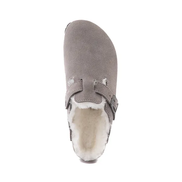 Birkenstock Boston Women's Sheepskin Clogs, Stone Coin