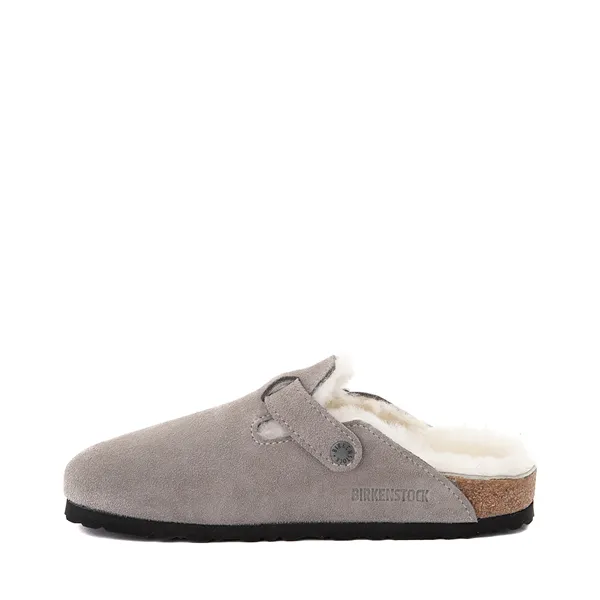 Birkenstock Boston Women's Sheepskin Clogs, Stone Coin