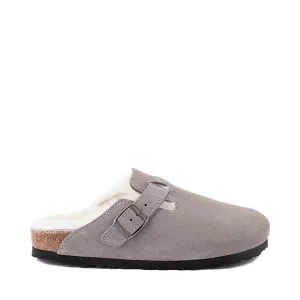 Birkenstock Boston Women's Sheepskin Clogs, Stone Coin