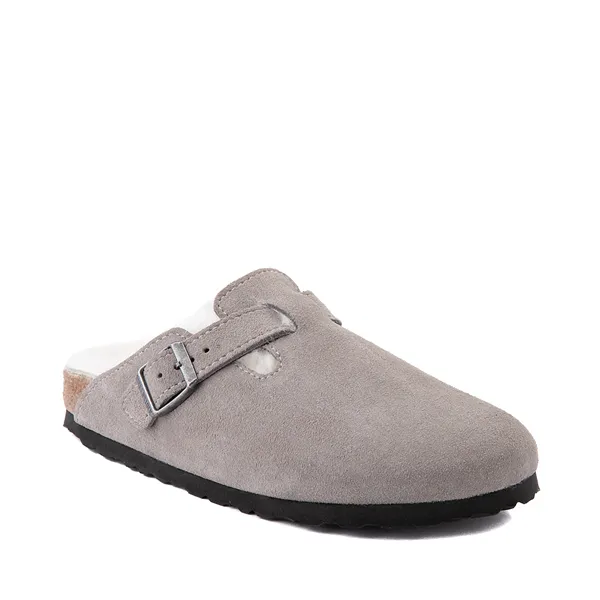 Birkenstock Boston Women's Sheepskin Clogs, Stone Coin