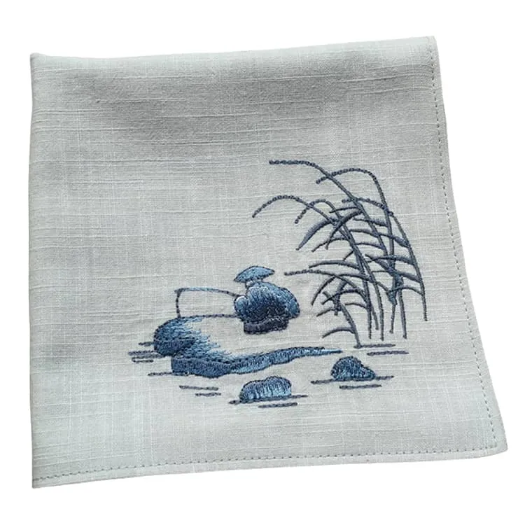 Chinese Handkerchief with Fisherman Pattern (Customizable)