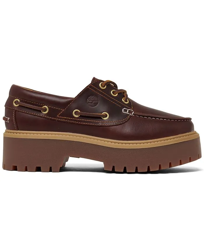 Finish Line Timberland Women's Stone Street Premium Platform Boat Shoes, Red