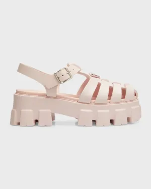 Fisherman chunky rubber sandals with Prada logo