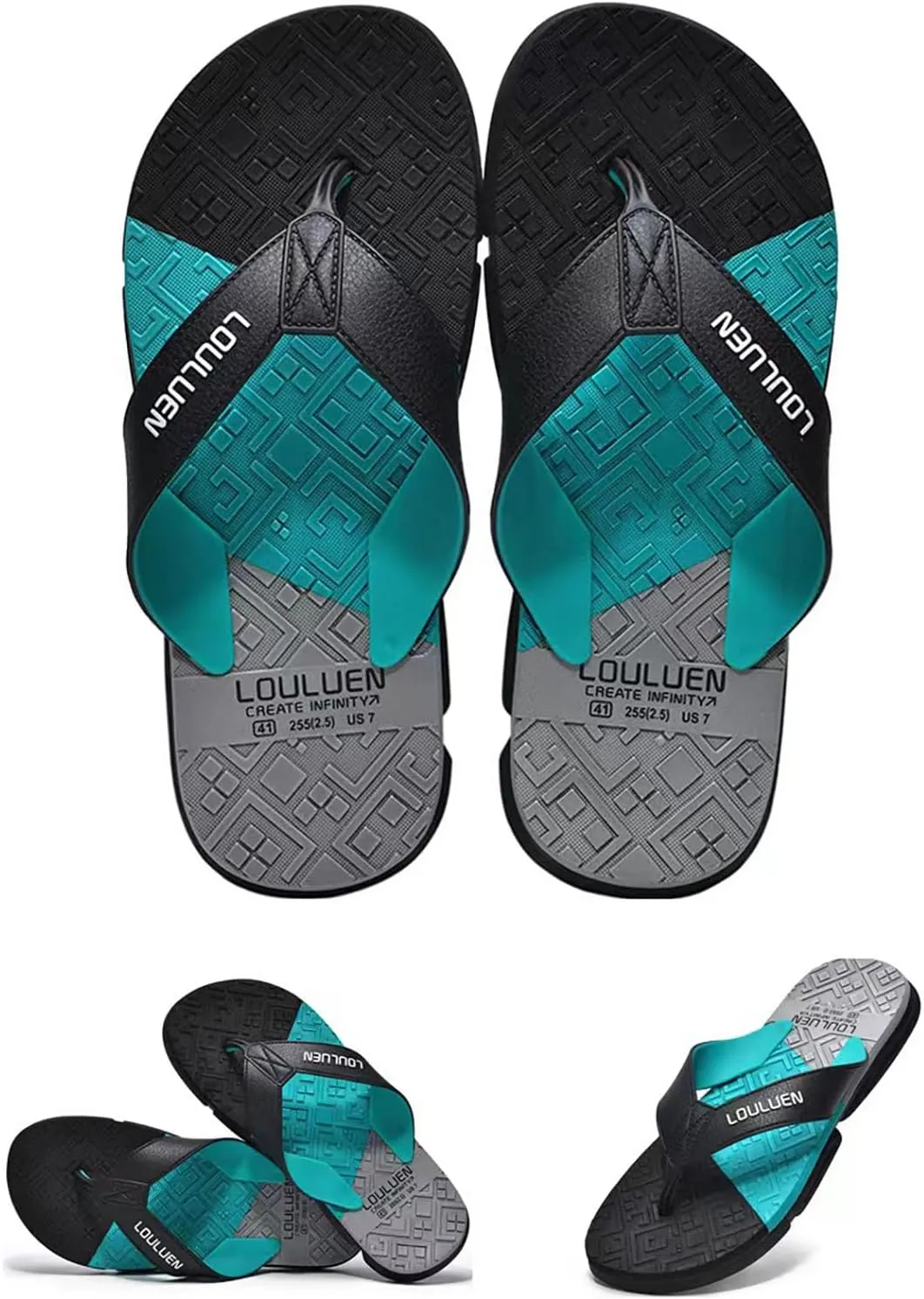 Foreign Trade Flip Flops for Men Beach Slippers for Men Summer Non Slip External Wearing with Toe Mens Flip Flops Clog