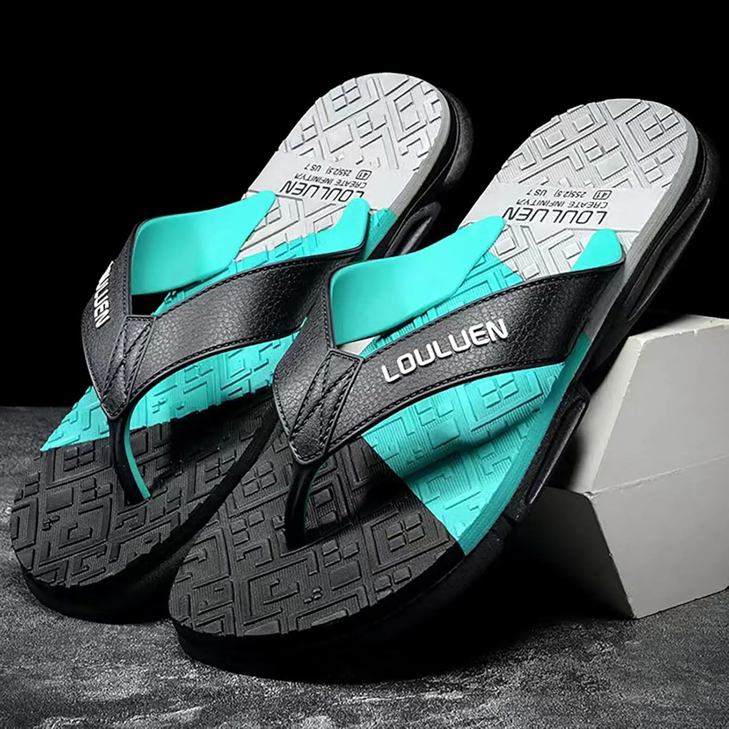 Foreign Trade Flip Flops for Men Beach Slippers for Men Summer Non Slip External Wearing with Toe Mens Flip Flops Clog
