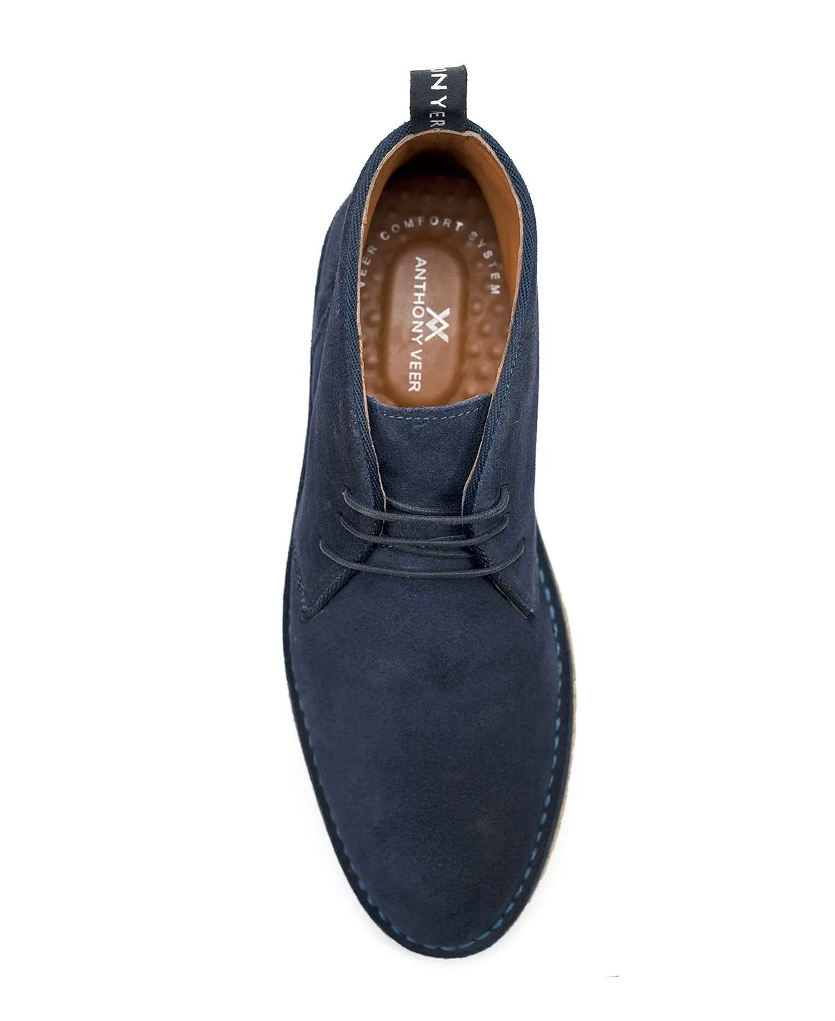 George Anthony Veer Men's Suede Lace-Up Chukka Boots, Blue