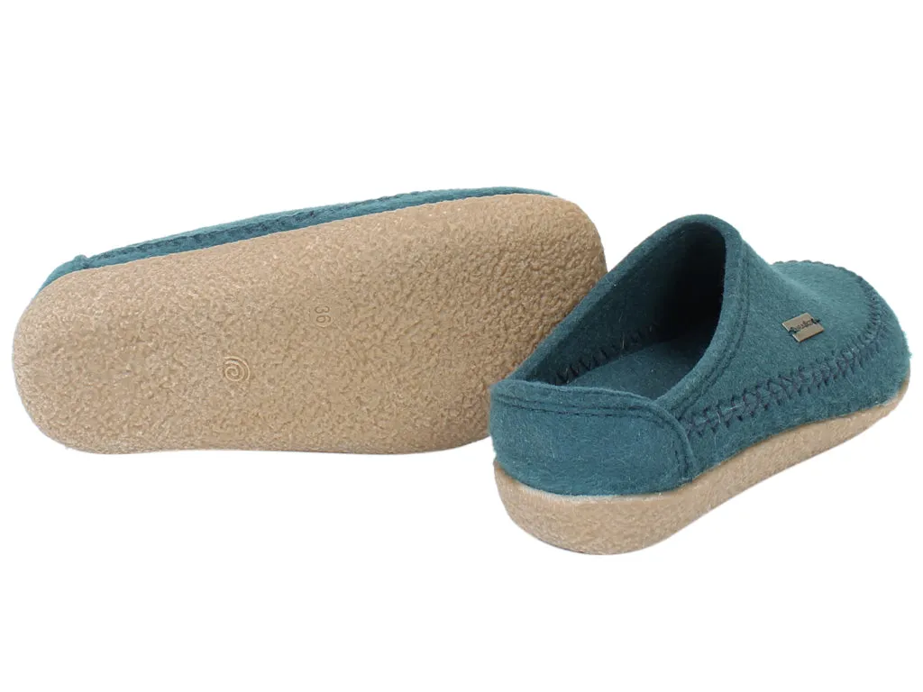 Haflinger Clogs Blizzard Credo Teal