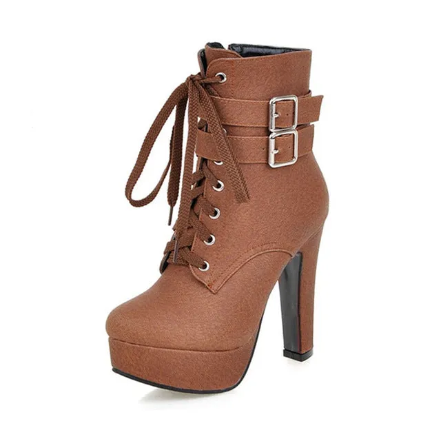 High Heels Ankle Boots Sexy Platform