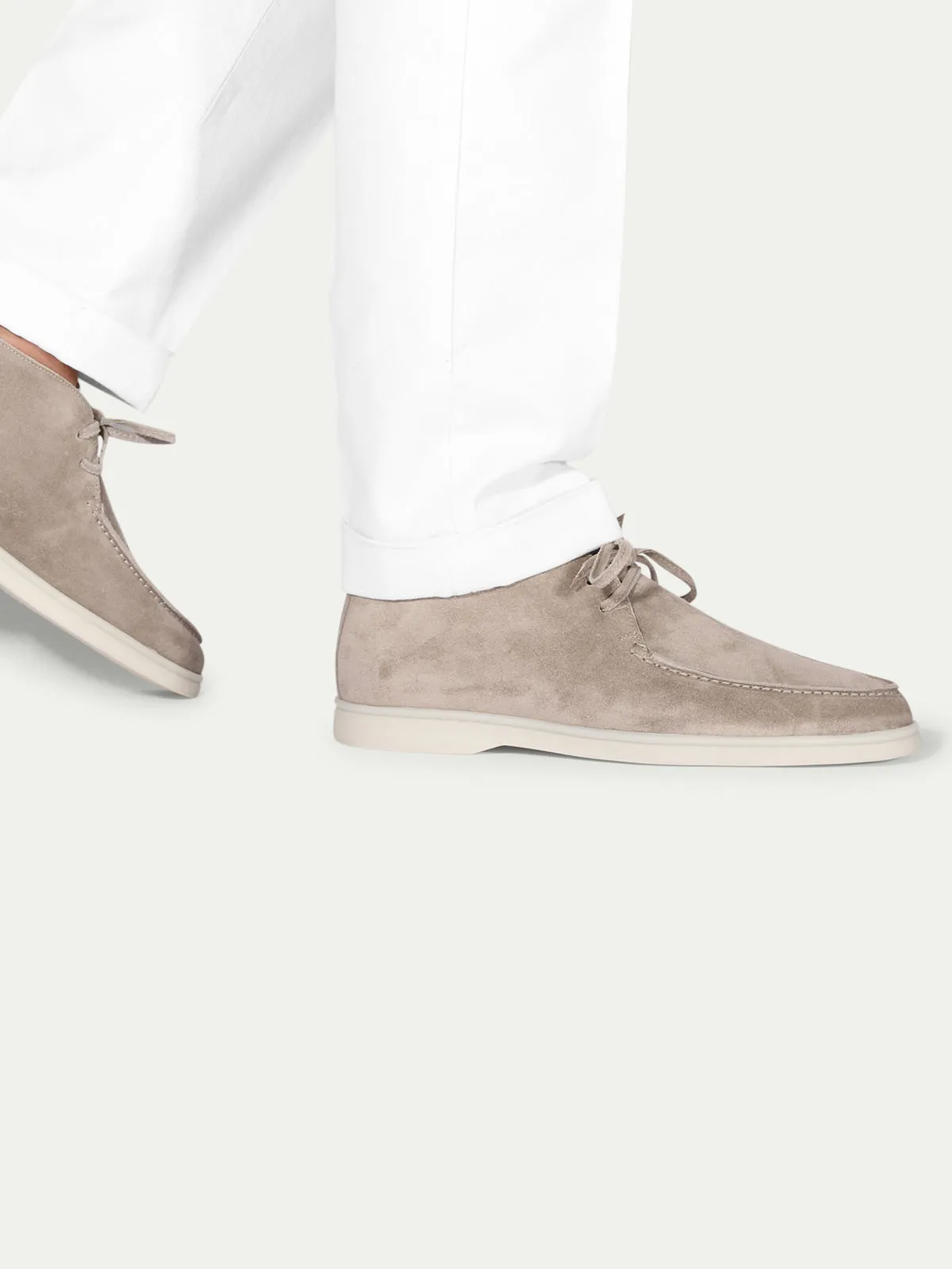 Light Grey Suede Desert Boot