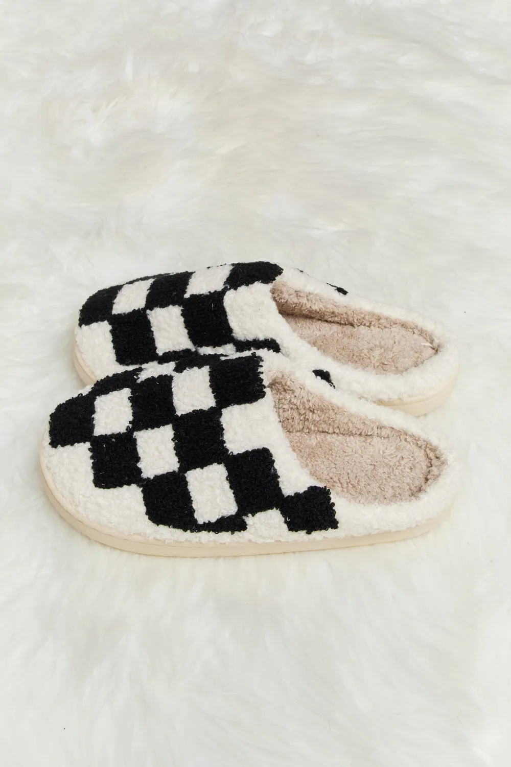 Melody Checkered Print Slippers