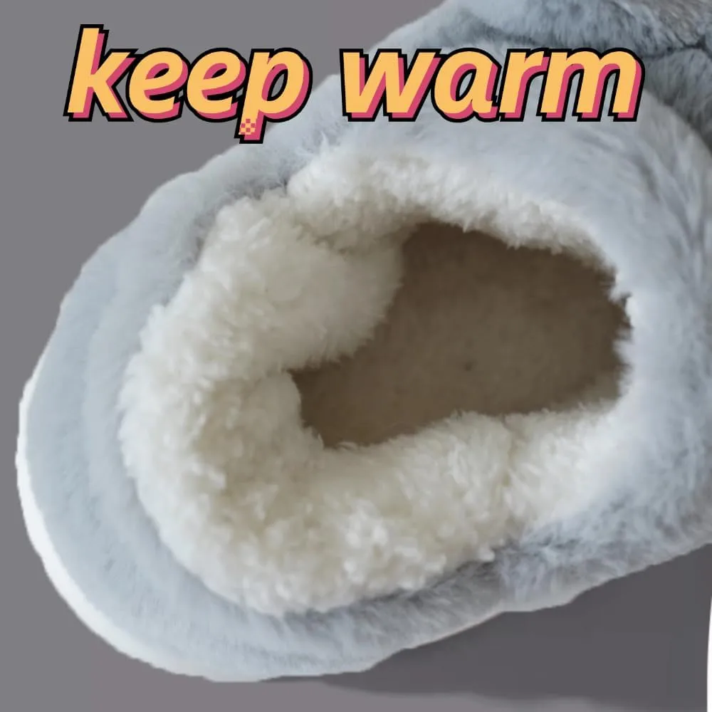 Men's Slippers Winter Slippers Cotton Slippers Cute Cartoon Husky Slippers Cozy Indoor Outdoor Slippers Fuzzy Slippers Plush Warm Comfortable Slippers Non-Slip