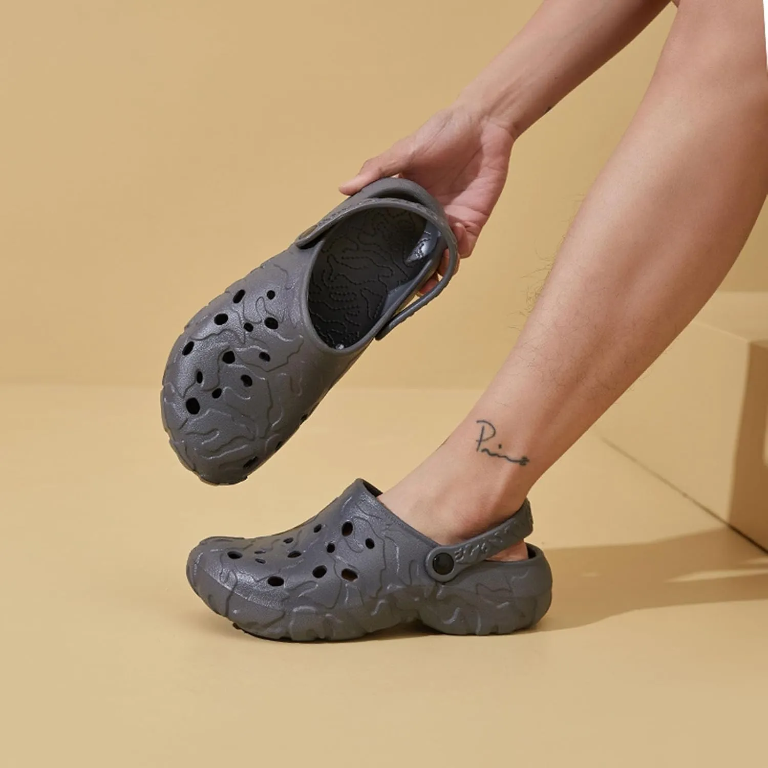 SECHRITE Clogs for Men Rubber Garden Shoes Lightweight Clogs for Men Slip On Mules for Summer - River Edge