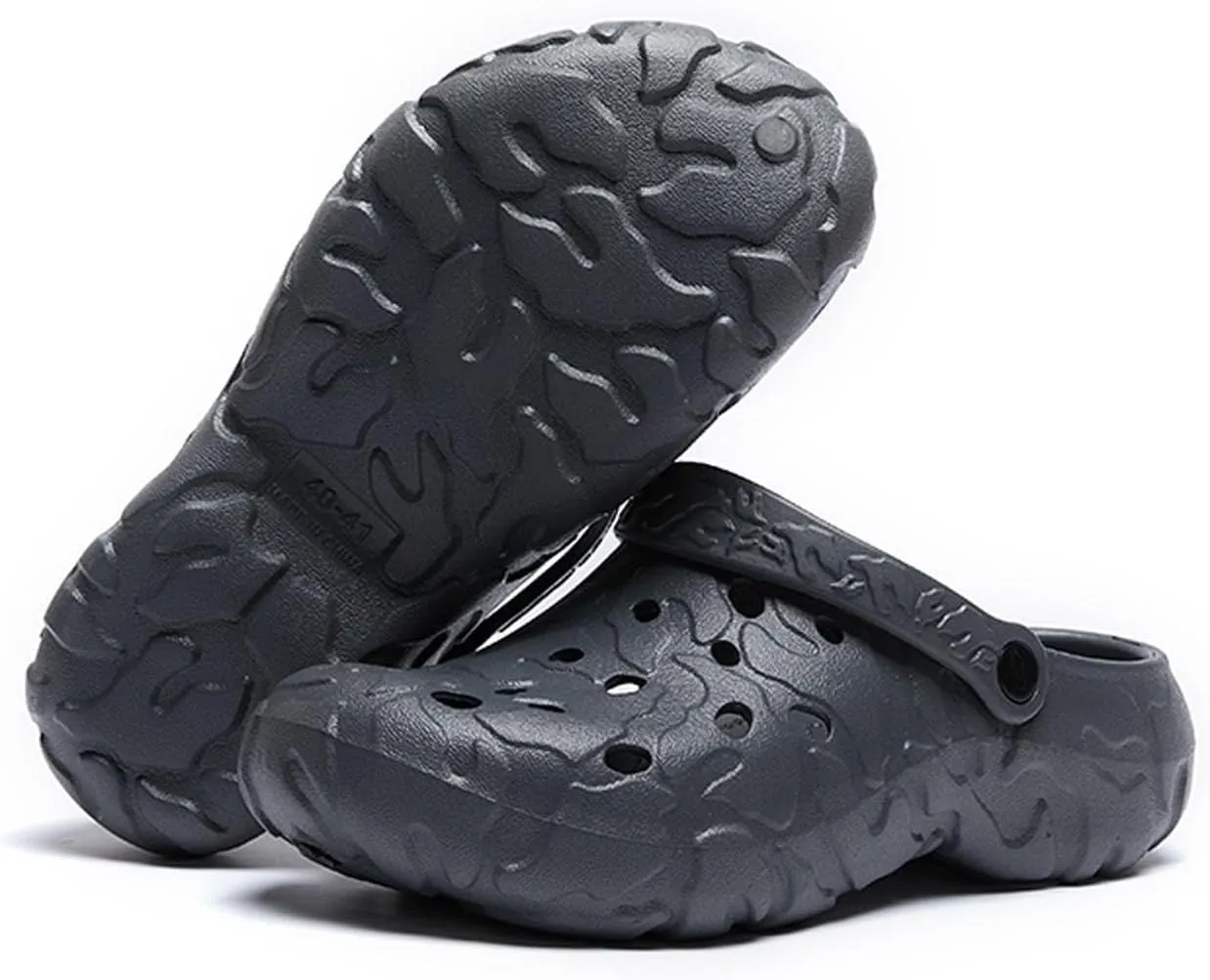 SECHRITE Clogs for Men Rubber Garden Shoes Lightweight Clogs for Men Slip On Mules for Summer - River Edge