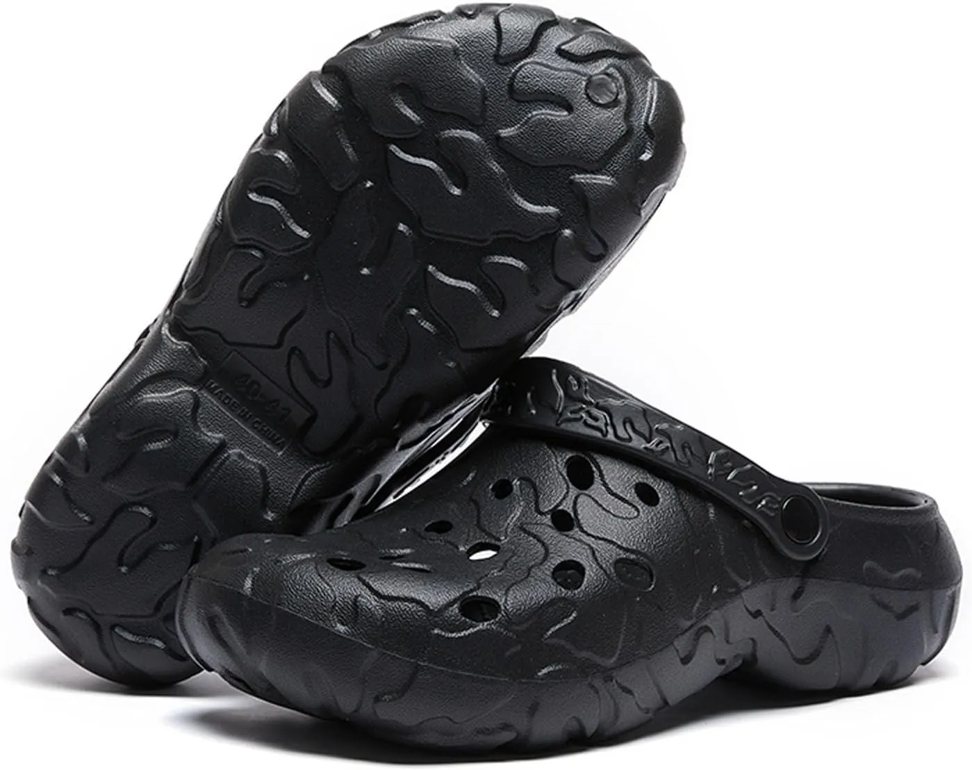 SECHRITE Clogs for Men Rubber Garden Shoes Lightweight Clogs for Men Slip On Mules for Summer - River Edge