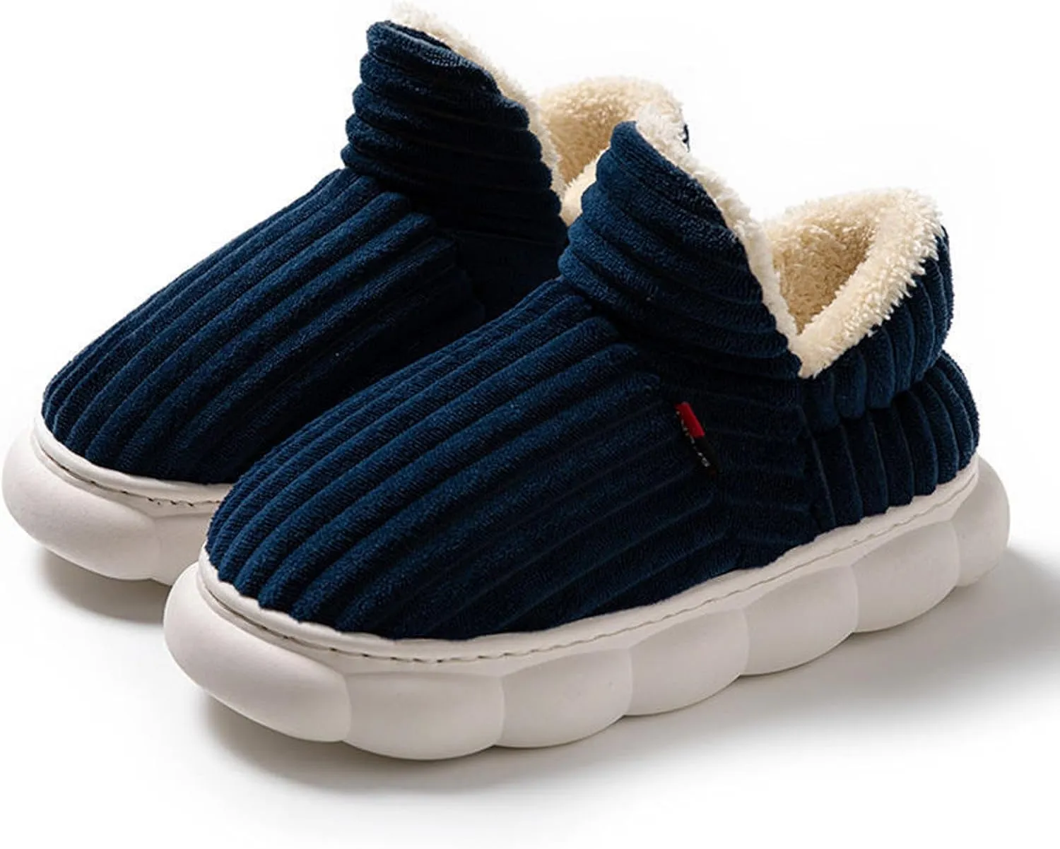 Slippers for Women, Memory Foam Warm Closed Back Winter Slippers Cozy Soft Faux Fur Plush Fuzzy Collar Indoor Slippers