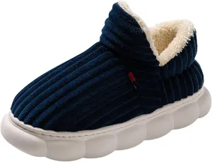Slippers for Women, Warm Memory Foam Closed Back Winter Slippers Cozy Soft Faux Fur Plush Fuzzy Collar Indoor Slippers
