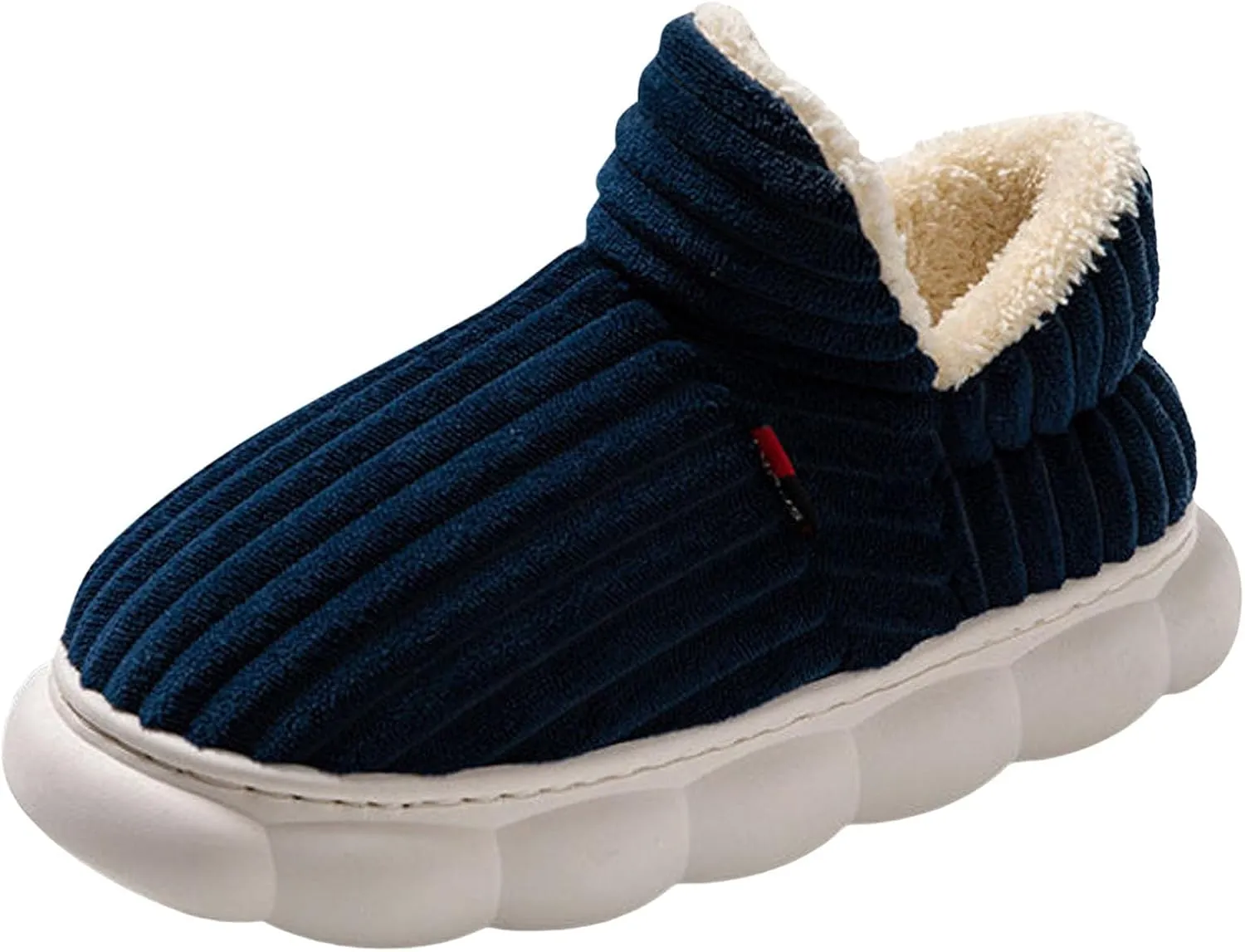 Slippers for Women, Warm Memory Foam Closed Back Winter Slippers Cozy Soft Faux Fur Plush Fuzzy Collar Indoor Slippers