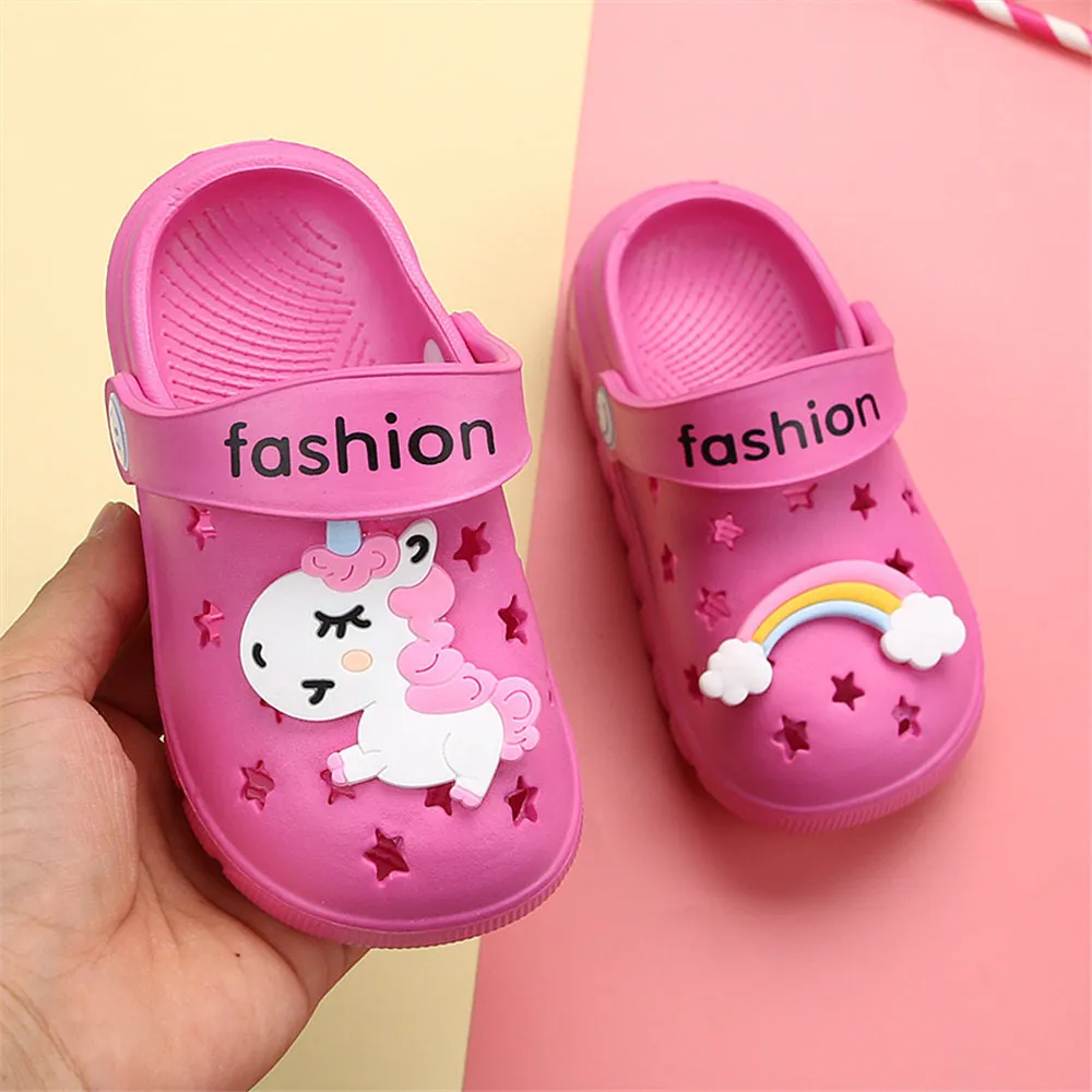 Unicorn Cartoon Design Most Comfortable Flip Flops For Kids