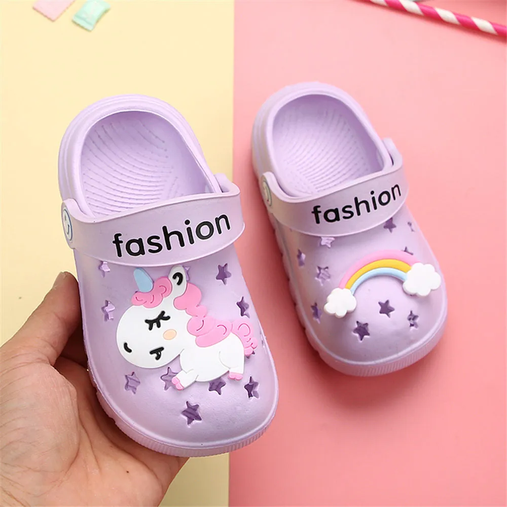 Unicorn Cartoon Design Most Comfortable Flip Flops For Kids