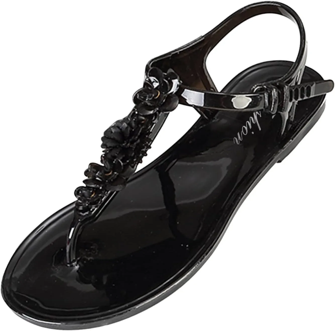 Women's Jelly Flip Flops Sandal Shoes for Beach Oceanside Holiday Outdoor Flat Sandals For Women Open Toe Sandals