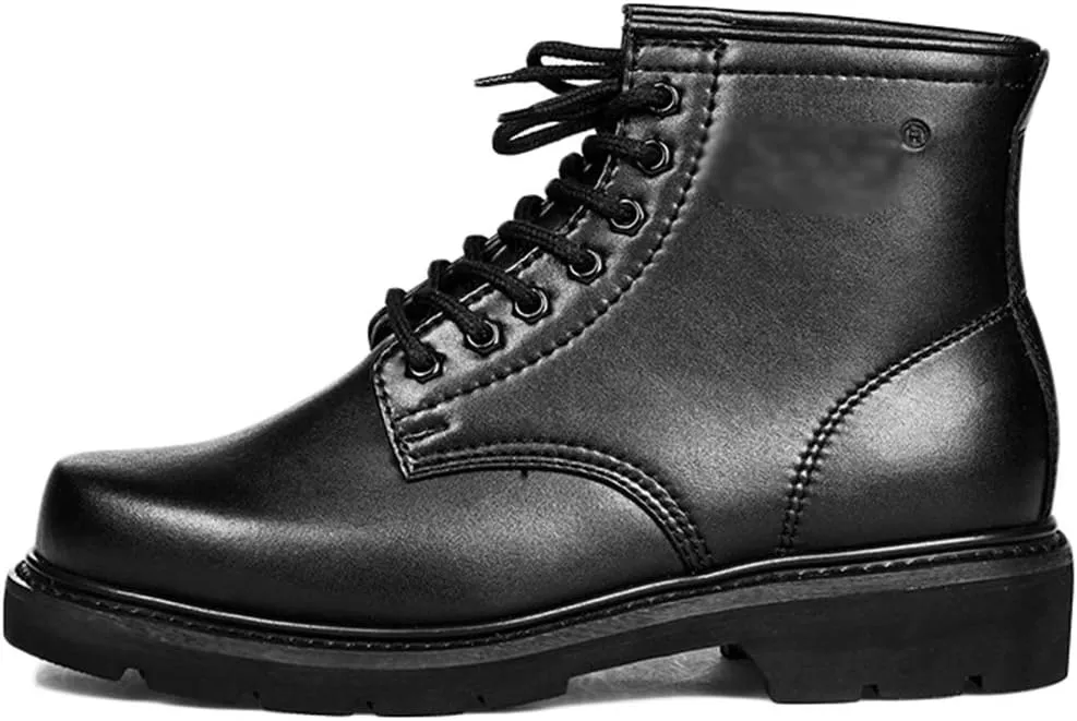 Wygwlg Men Steel Toe Shoes Military Assault Waterproof Boots Autumn Breathable Army Combat Outdoor Police Work Ankle Shoes