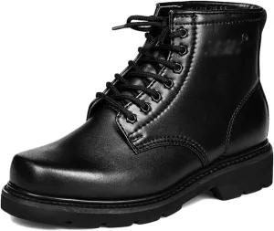 Wygwlg Men Steel Toe Shoes Military Assault Waterproof Boots Autumn Breathable Army Combat Outdoor Police Work Ankle Shoes